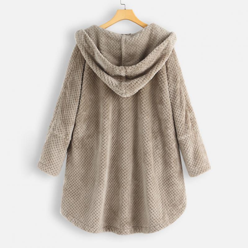 Dames Fleece Jack met Capuchon en Relaxte Pasvorm 8