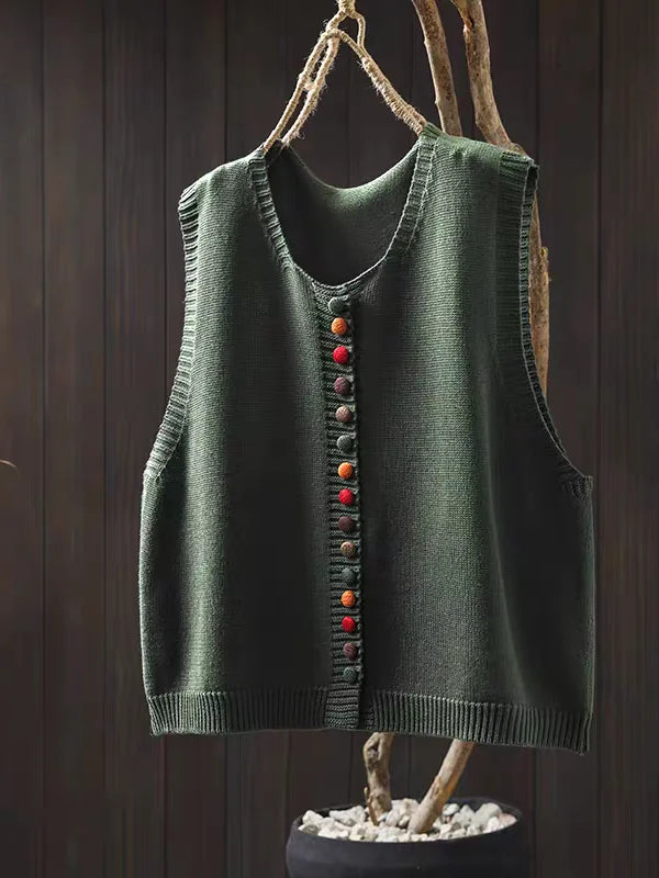 Dames Gebreid Vest Casual 4