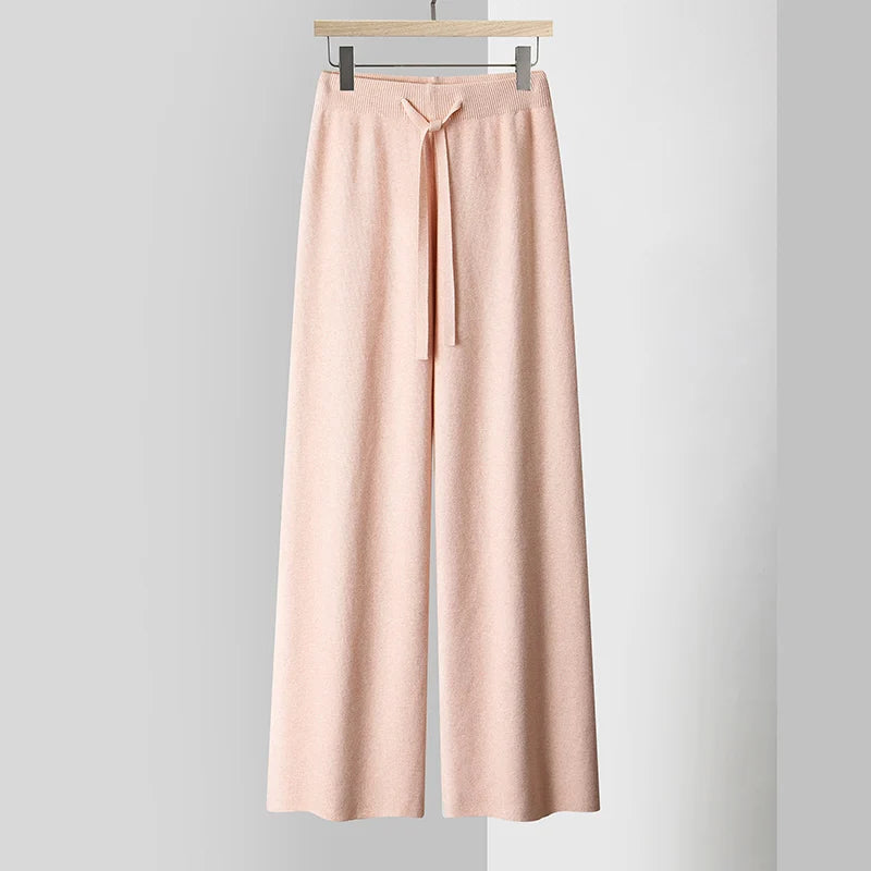 Dames Gebreide Broek met Wijde Pijpen 2