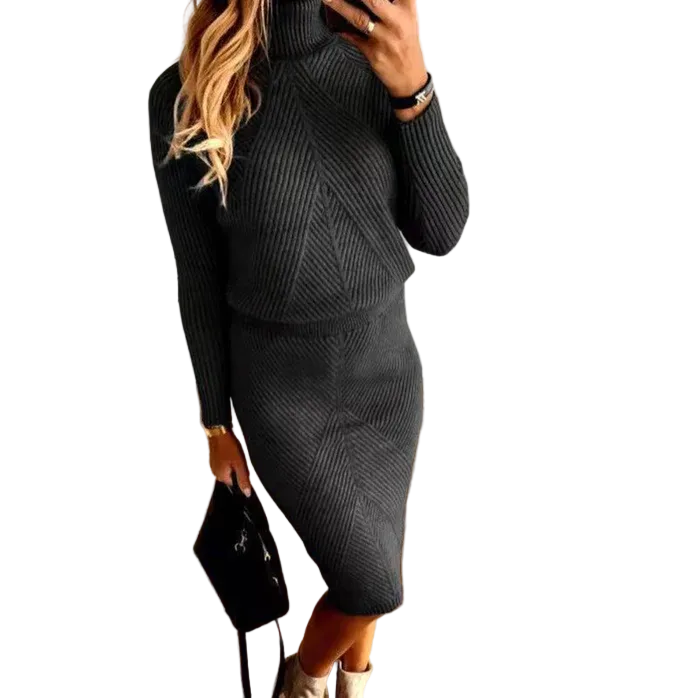 Dames Gebreide Jurk Casual Stijl 0