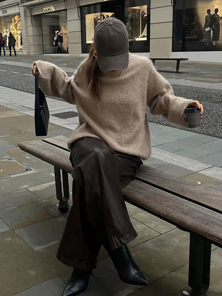 Dames Gebreide Trui Modern Zacht Katoenmix 2