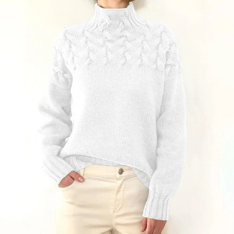 Dames Gebreide Trui met Hoge Hals 12