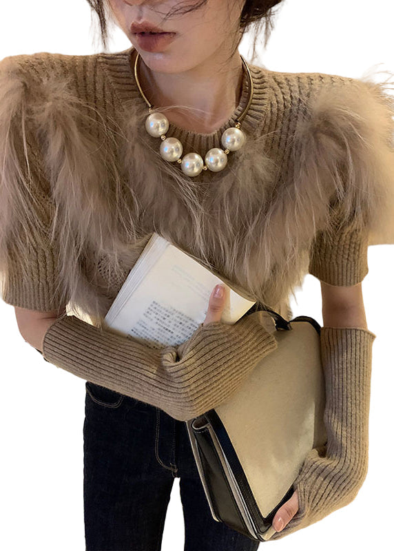 Dames Gebreide Truien met Patchwork Design 1