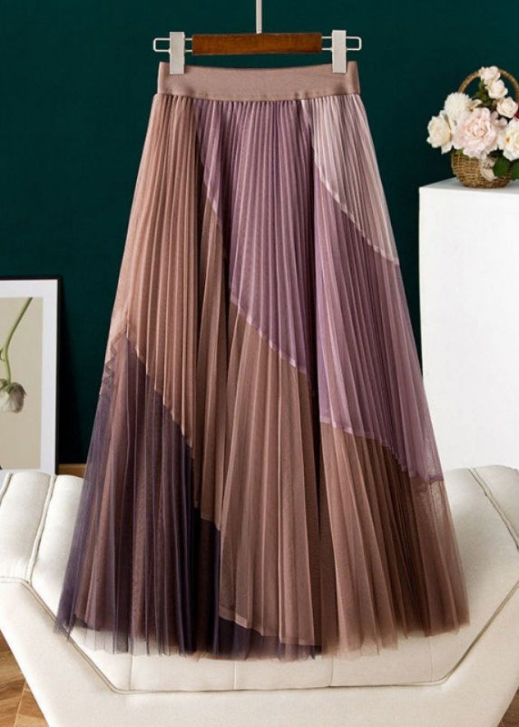 Dames Geplooide Lange Rok Casual Print 0
