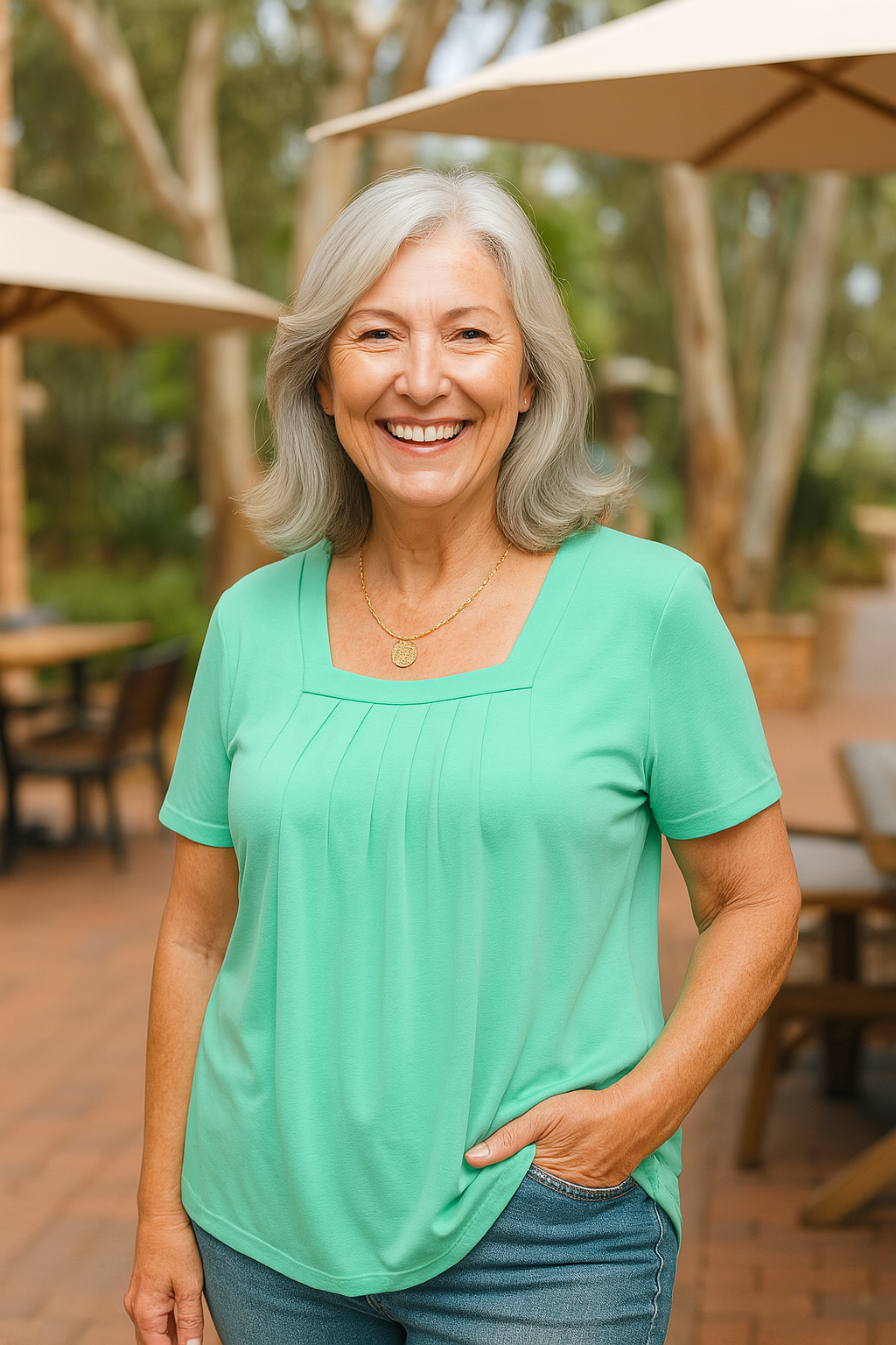 Dames Geplooide Top Comfortabel 4