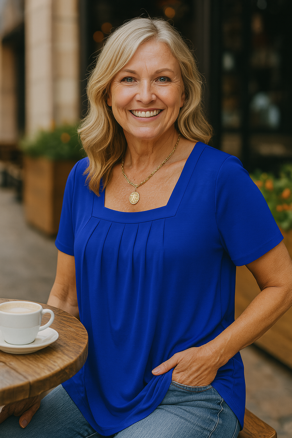 Dames Geplooide Top Comfortabel 7