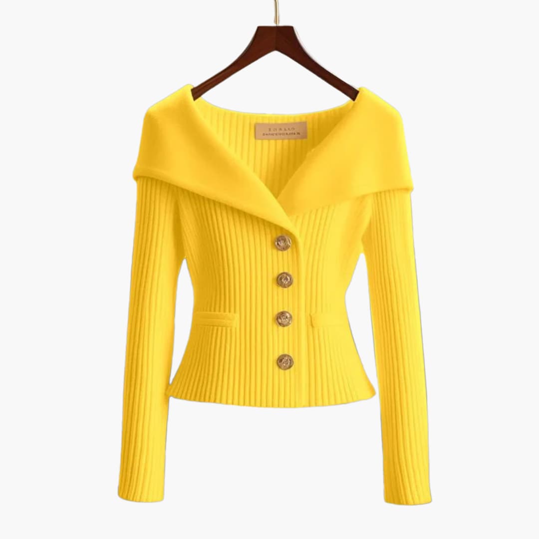 Dames Geribbeld Vest met Knoopsluiting 0