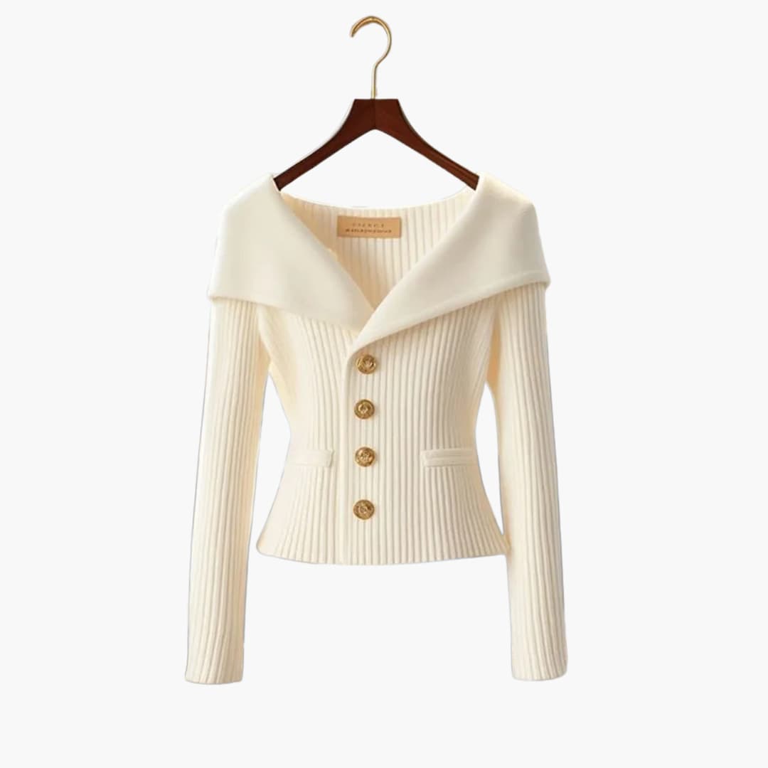 Dames Geribbeld Vest met Knoopsluiting 2