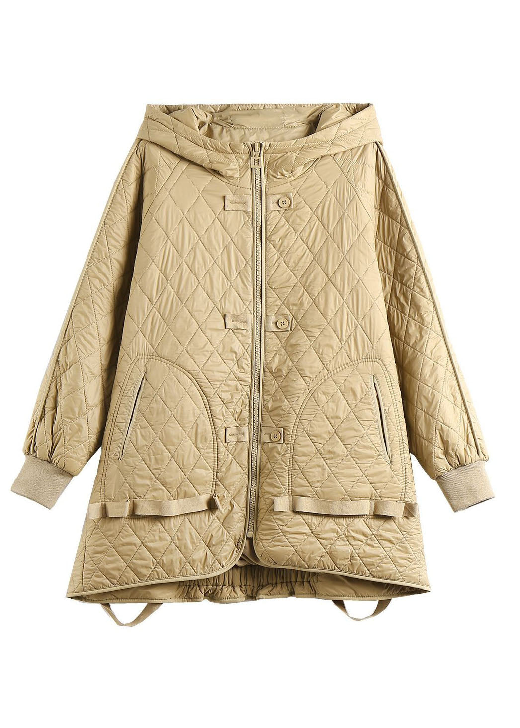 Dames Gewatteerde Jas met Capuchon en Rits 4