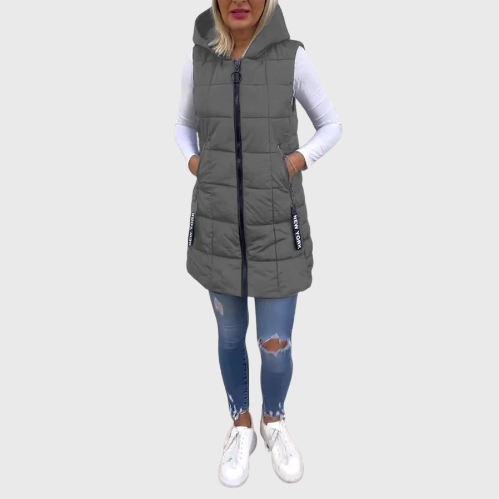 Dames Gewatteerde Mouwloze Jas Urban Stijl 3