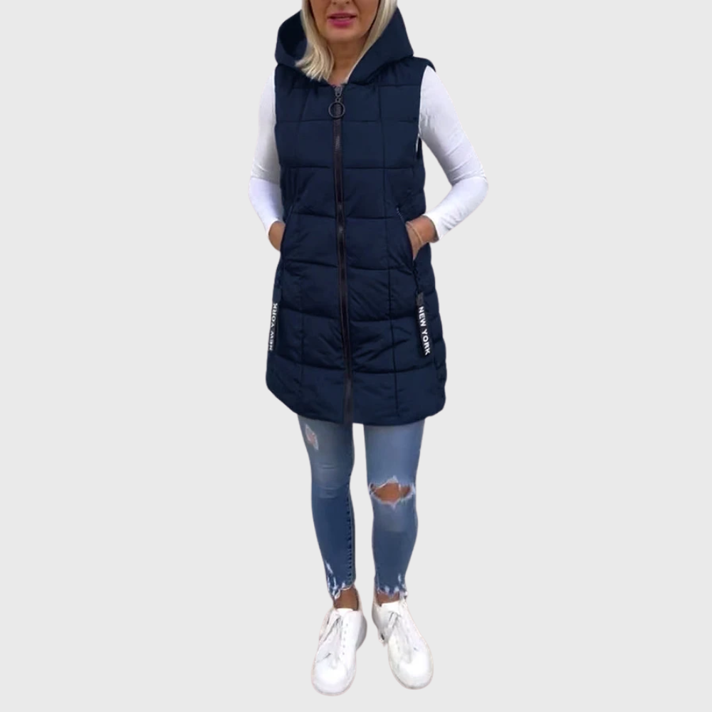 Dames Gewatteerde Mouwloze Jas Urban Stijl 6