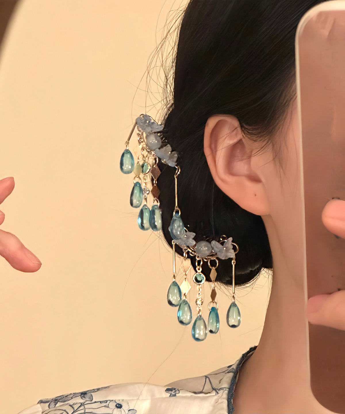 Dames Haaraccessoires Set Vlinderkwastje en Haarspeldjes 3
