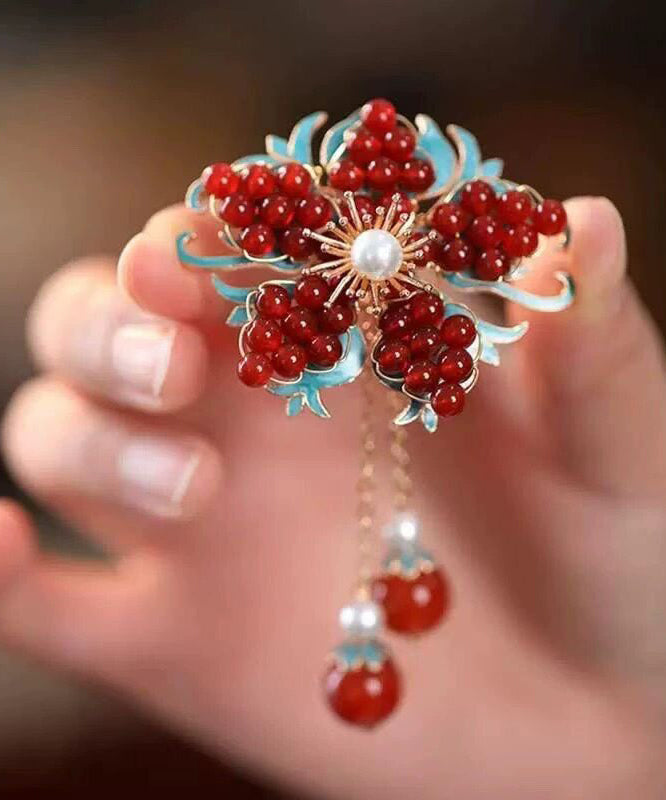 Dames Haarspeld Bloemen Kwastje Stijlvol Accessoire 0