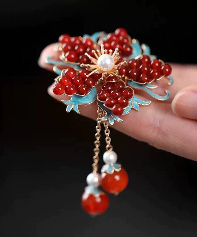 Dames Haarspeld Bloemen Kwastje Stijlvol Accessoire 2