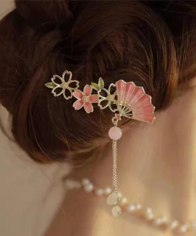 Dames Haarspeld Bloemenwaaier Kwastje Stijlvol Accessoire 1