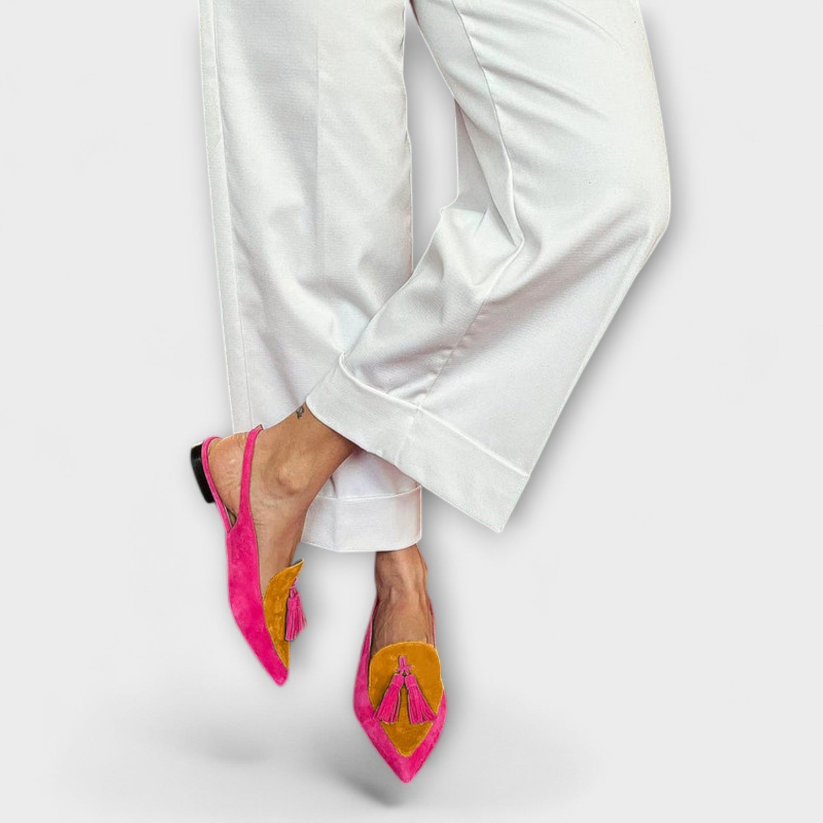 Dames Hakken Slingback met Kwastjesdesign 1