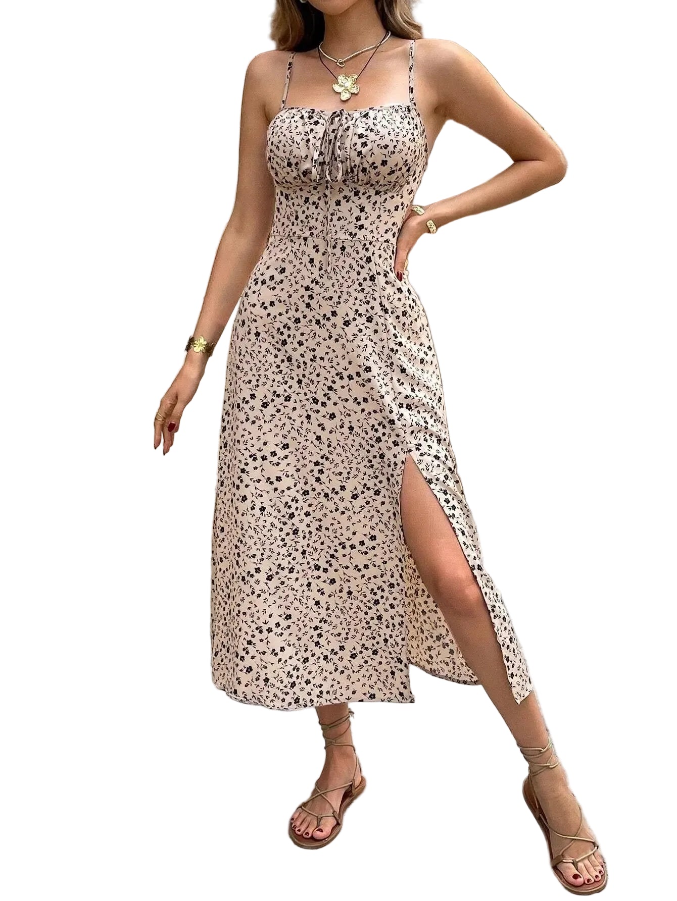 Dames Halter Jurk Met Print 2