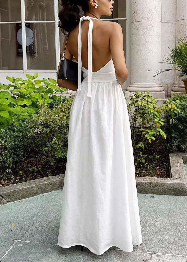 Dames Halterjurk met V-hals Zomerse Stijl 4