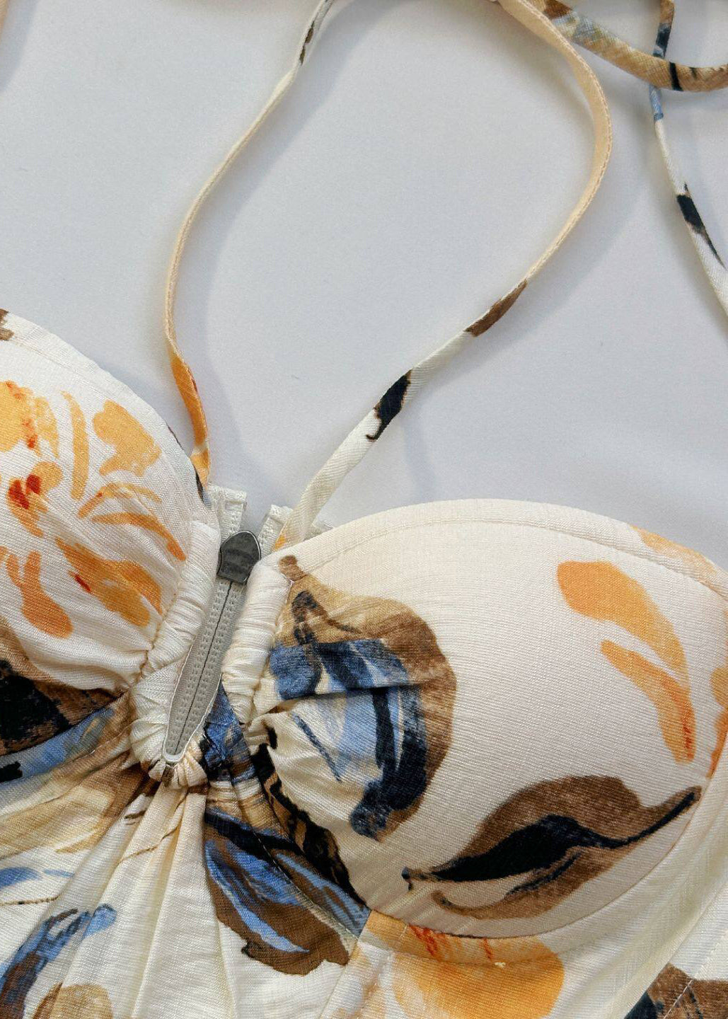 Dames Haltertop Zomerstijl Met Trekkoordprint 4