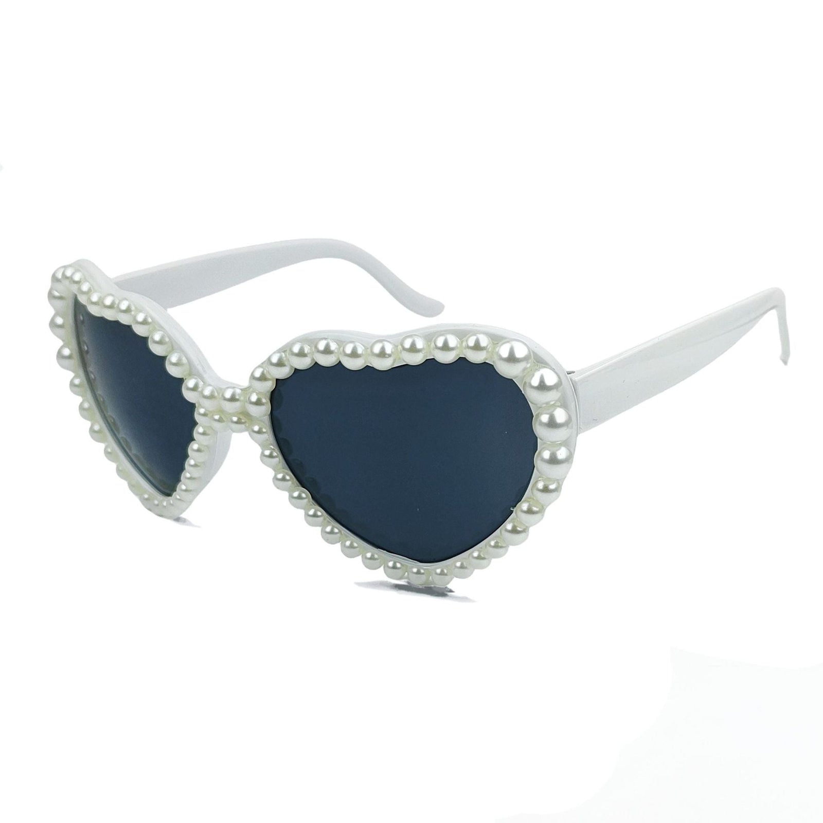 Dames Hartvormige Zonnebril met Glittersteentjes 2