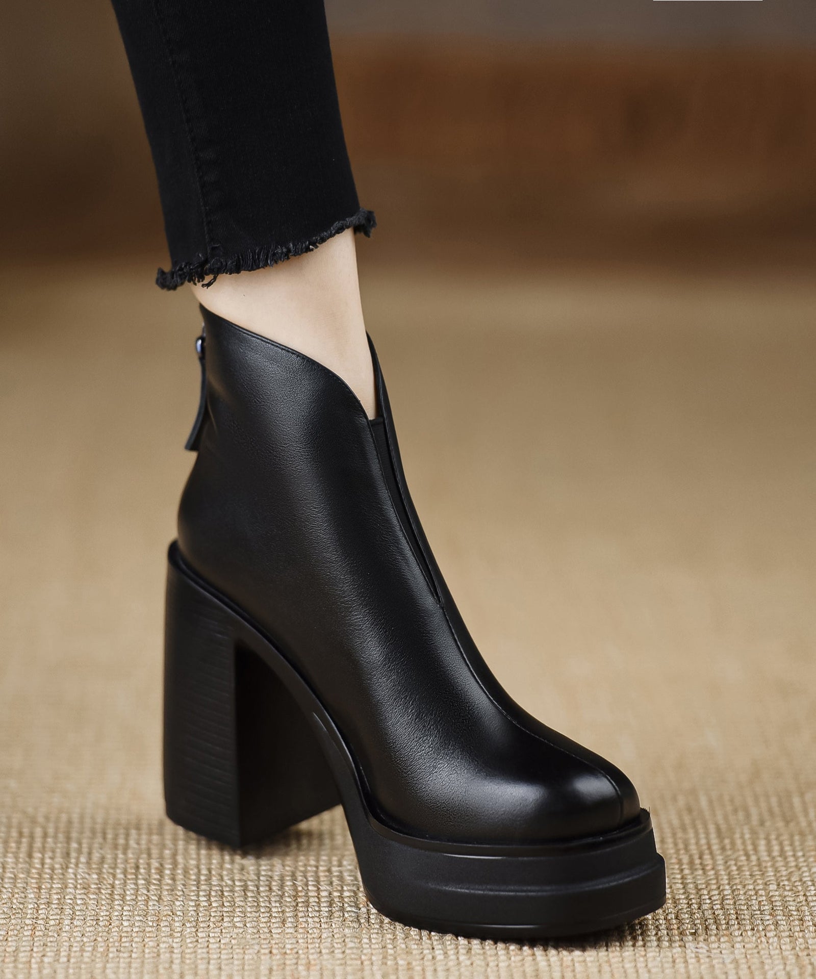 Dames Hoge Hakken Laarzen Met Ritssluiting 1