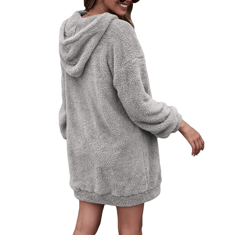 Dames Hoodie Fluffy Comfort Polyester voor Casual Uitjes en Ontspanning 3