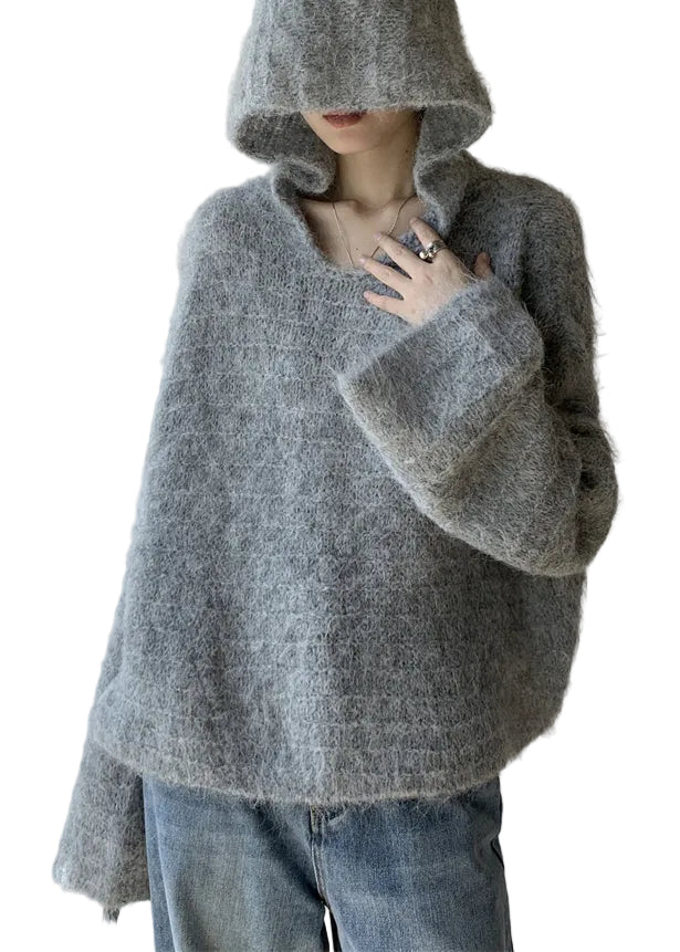 Dames Hoodie Gebreid 0