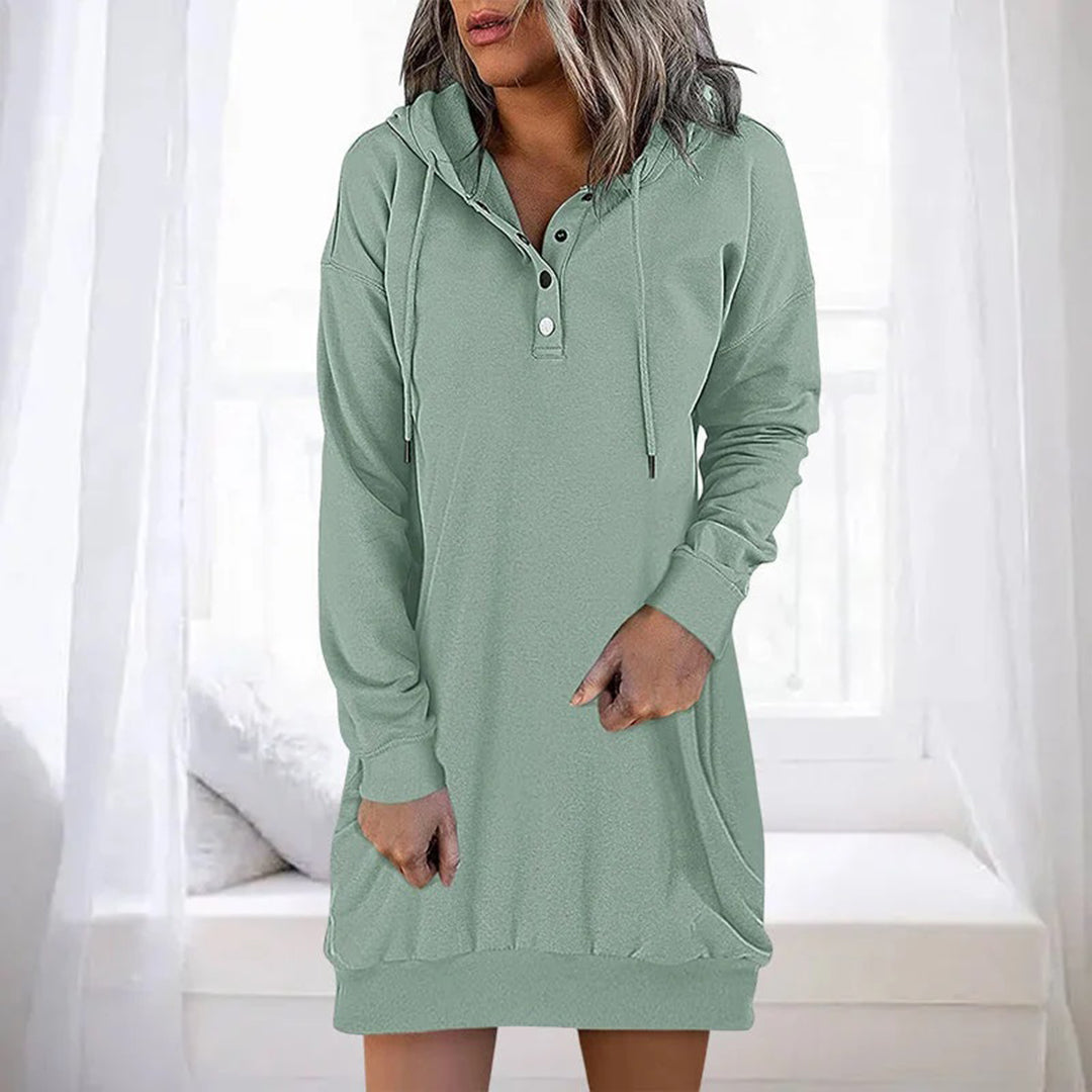 Dames Hoodie Jurk Casual met Capuchon voor Iedere Gelegenheid 3
