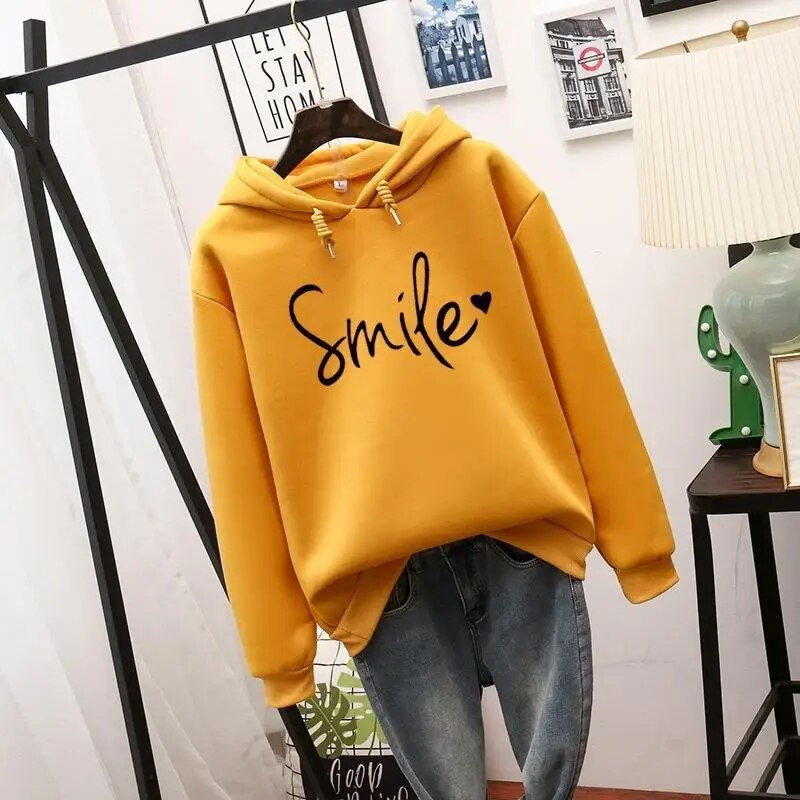 Dames Hoodie met Glimlach Design 3