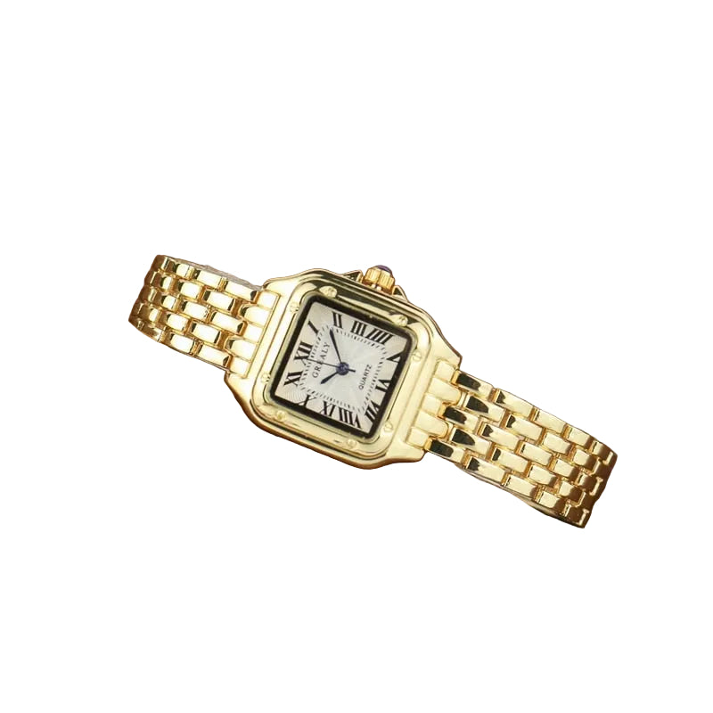 Dames Horloge Vierkant Stalen Band 0