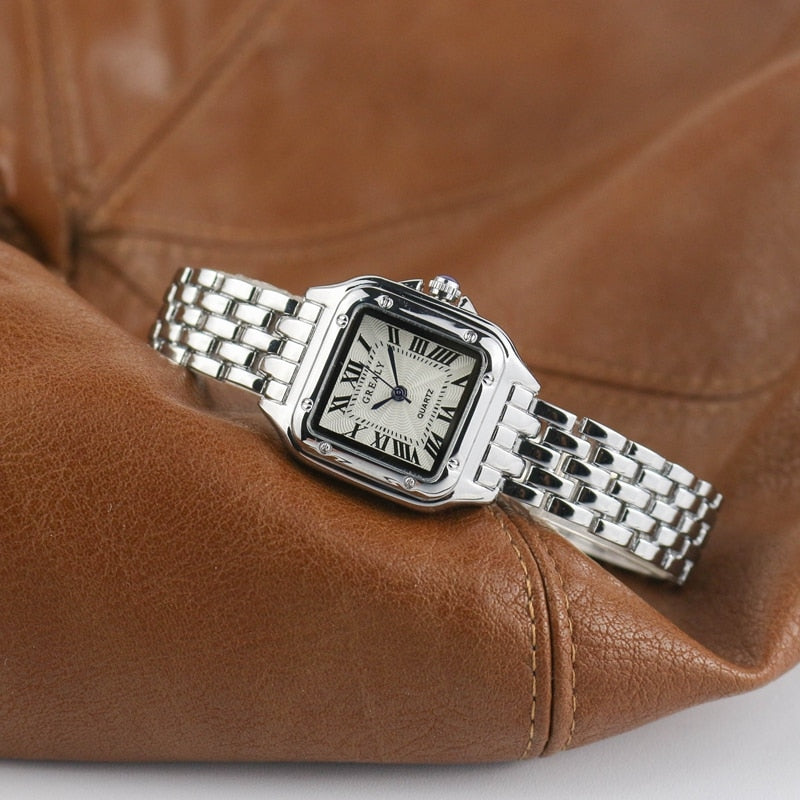 Dames Horloge Vierkant Stalen Band 2