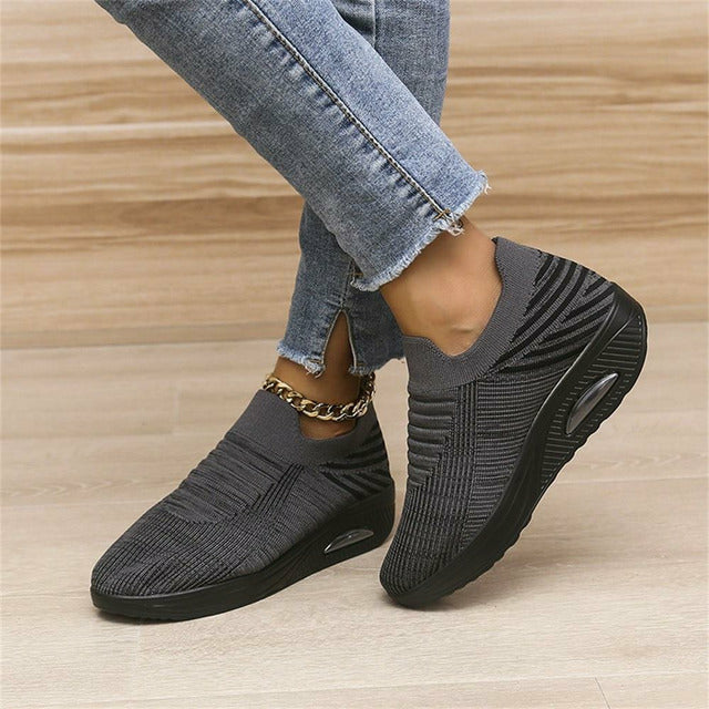 Dames Instap Sneakers Mesh en Lucht Hak 5