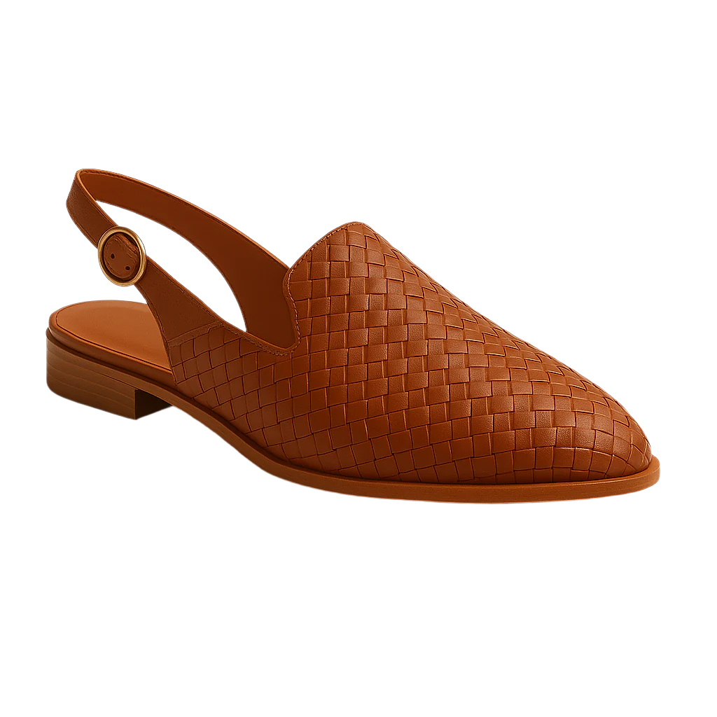 Dames Instappers Gevlochten Design Open Hiel 0