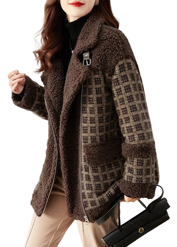 Dames Jasje Ruitpatroon Met Rits Voor Winterse Stijl 0