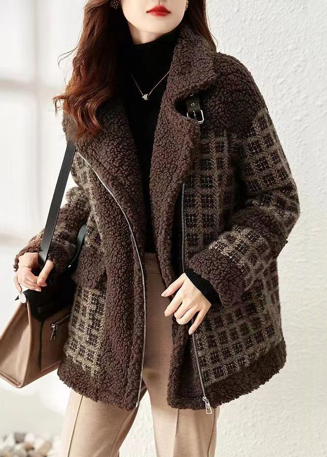 Dames Jasje Ruitpatroon Met Rits Voor Winterse Stijl 1