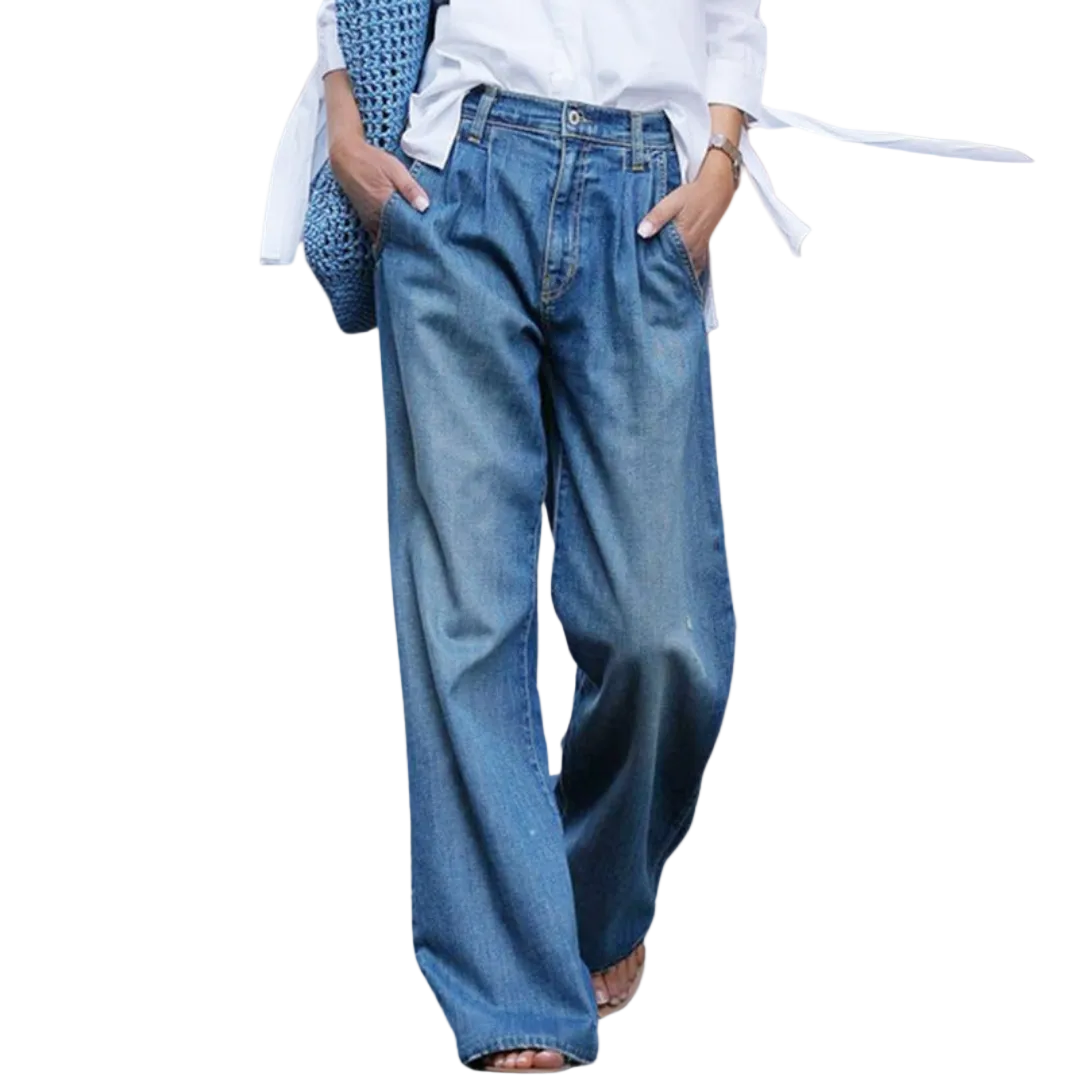 Dames Jeansrok Met Hoge Taille en Comfortabele Pasvorm 0