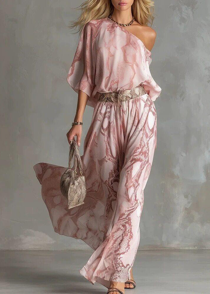 Dames Jumpsuit Asymmetrisch Eén Schouder Flare Mouw 0