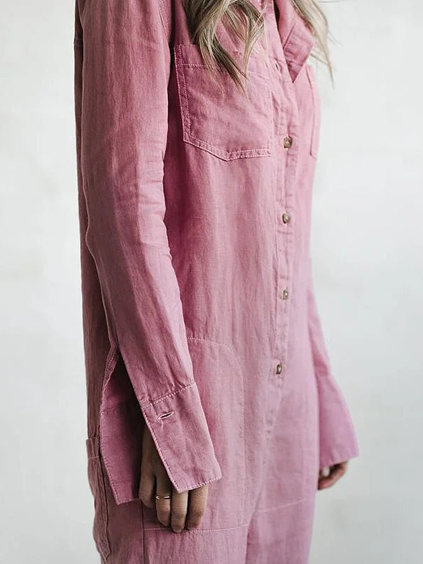 Dames Jumpsuit Casual Stijl met Lange Mouwen 5