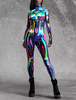 Dames Jumpsuit Chrome Print 3D Steampunk Stijl 1