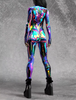 Dames Jumpsuit Chrome Print 3D Steampunk Stijl 3