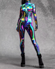Dames Jumpsuit Chrome Print 3D Steampunk Stijl 6