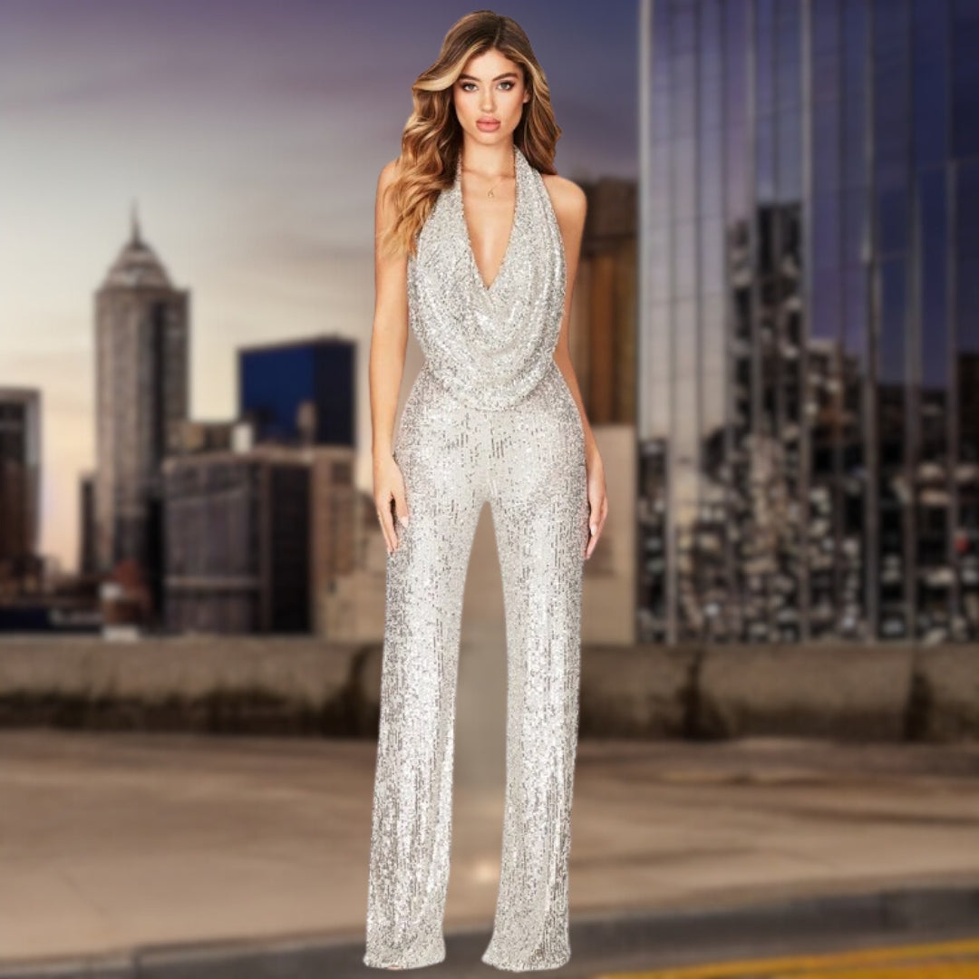 Dames Jumpsuit Feestelijk Met Pailletten 1