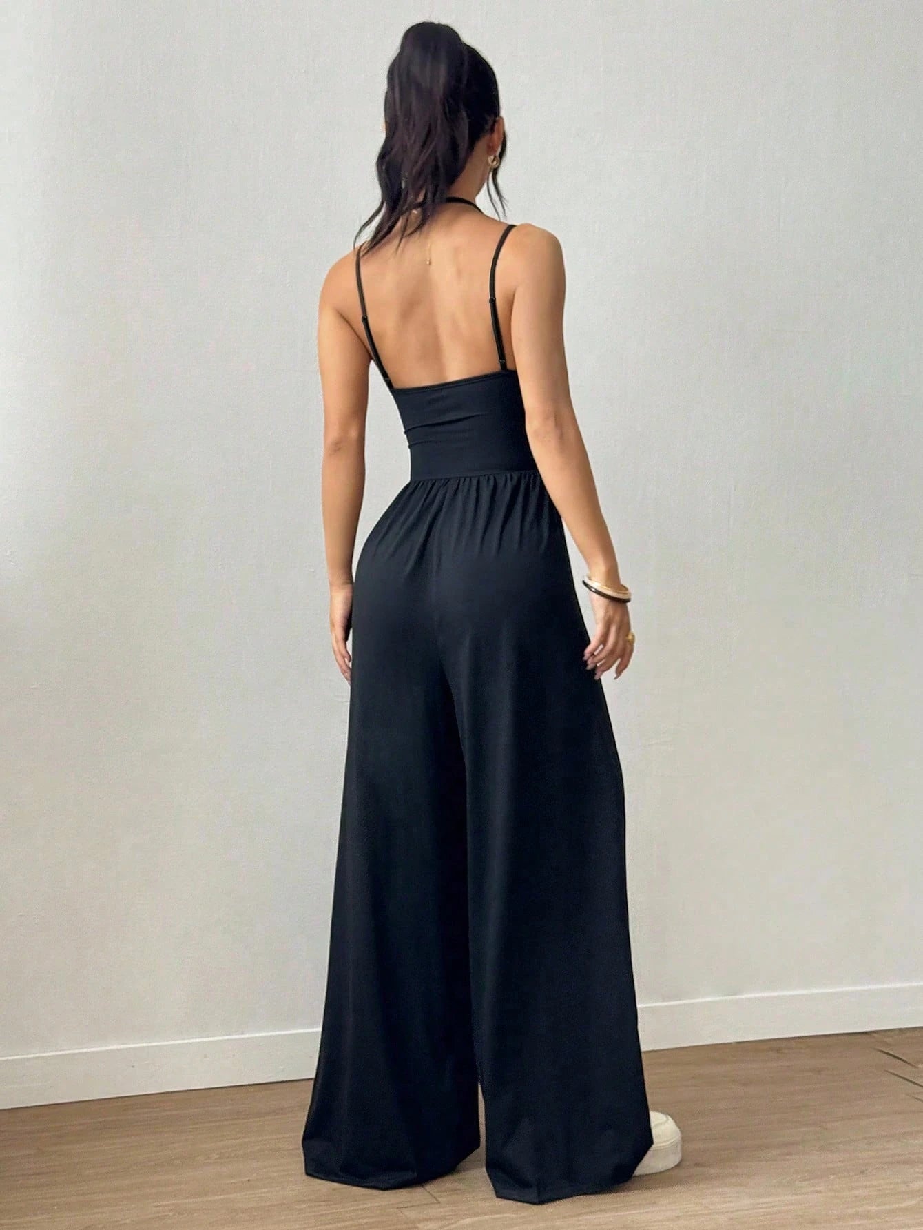 Dames Jumpsuit Geplooid met Rechte Pijpen 1