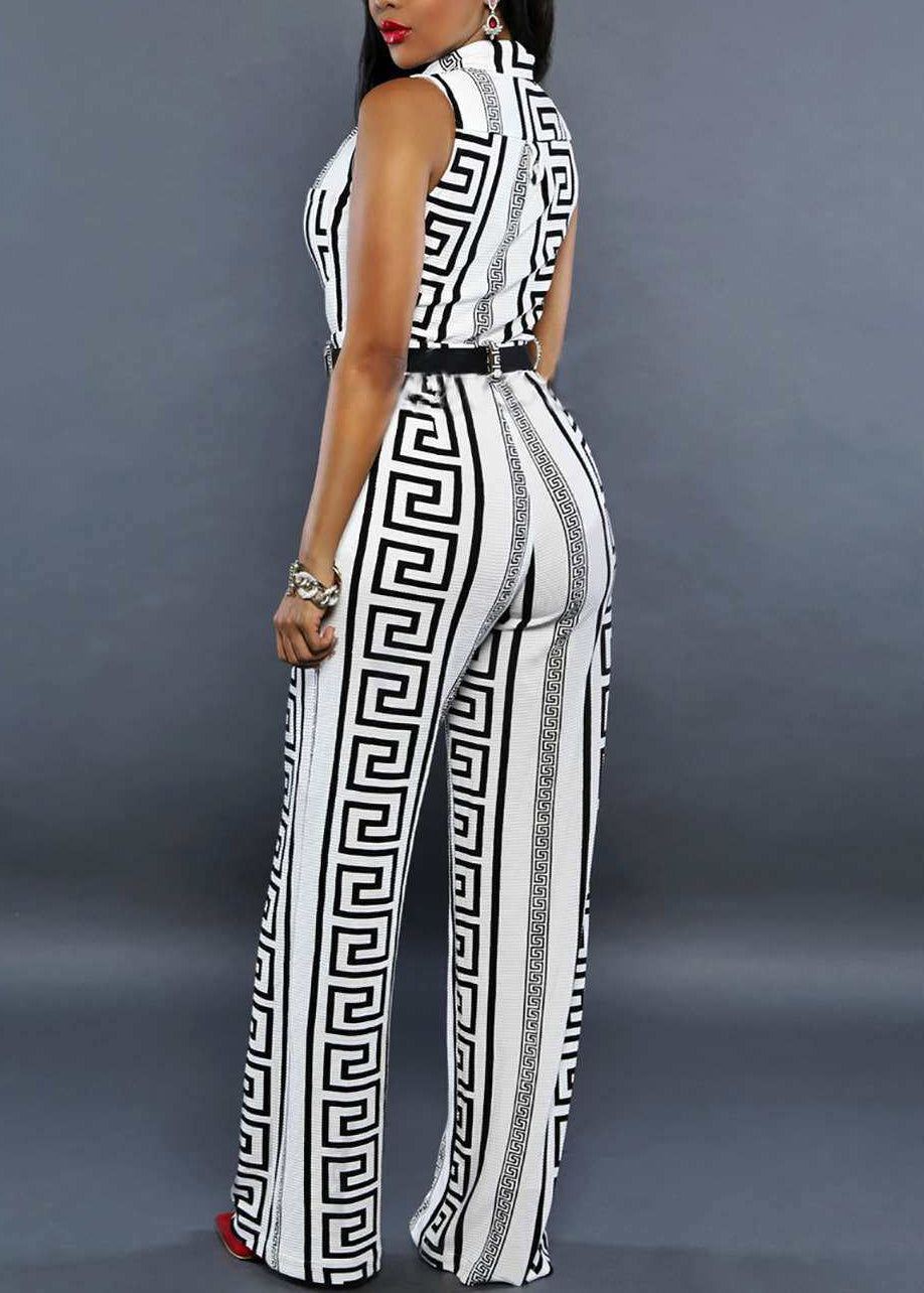 Dames Jumpsuit Met Opstaande Kraag Modern Design 3