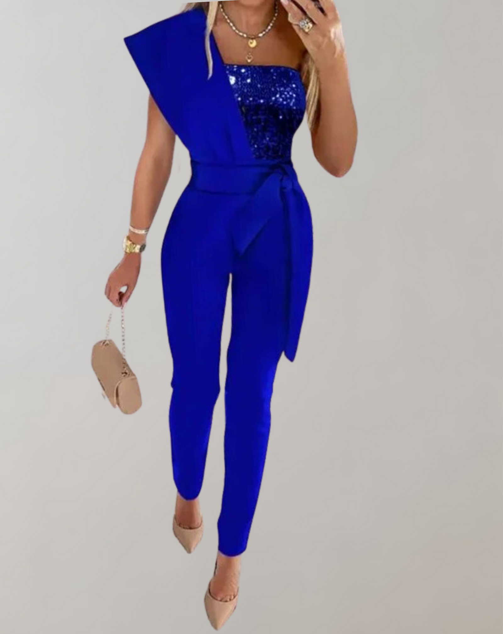 Dames Jumpsuit Met Strikceintuur 4