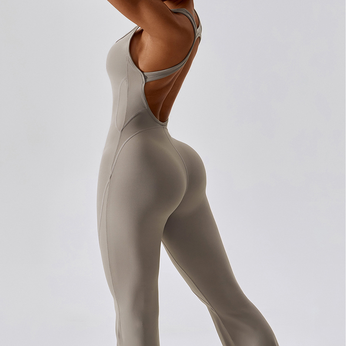 Dames Jumpsuit V-Hals Getailleerd Nylon Sportief 1