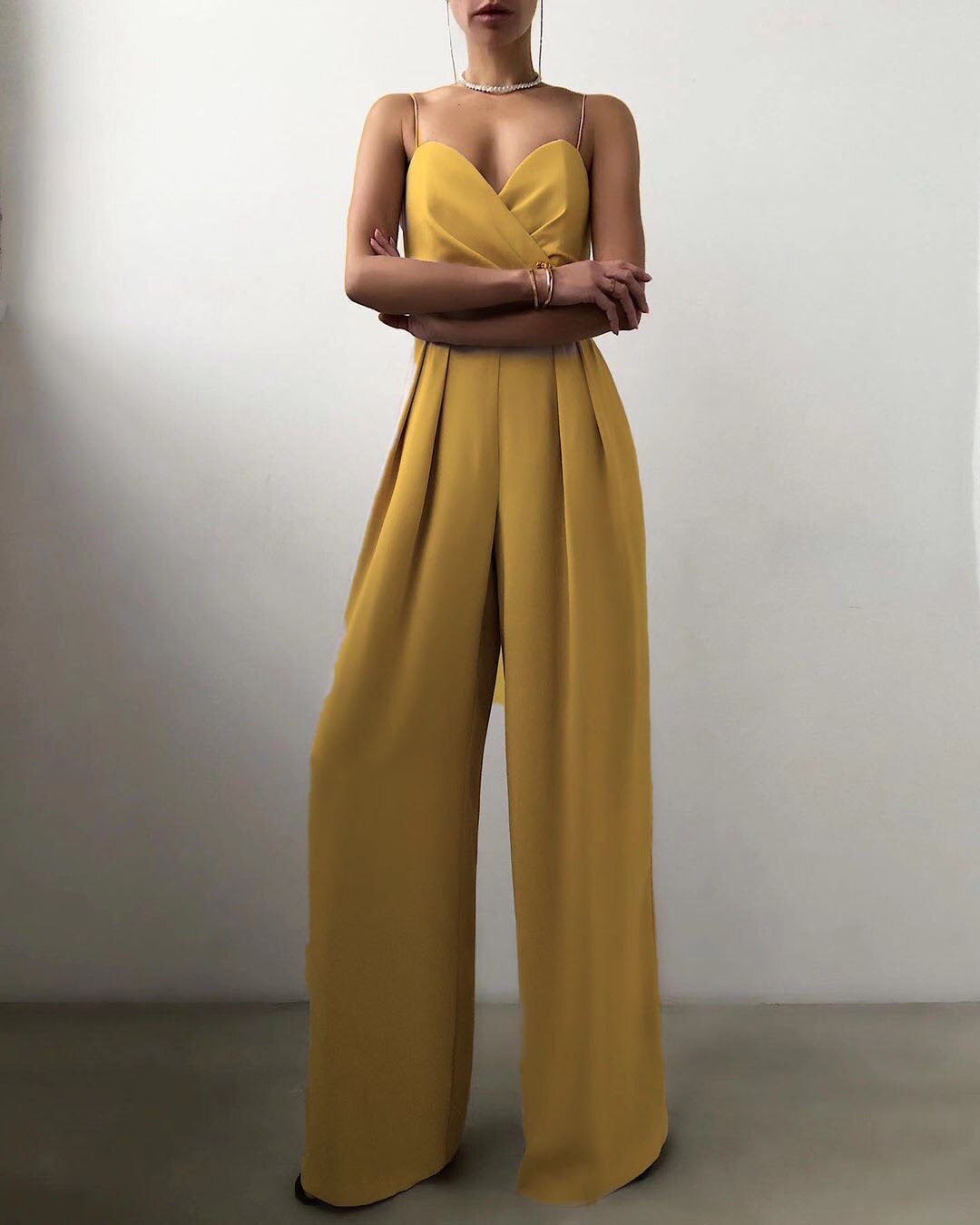 Dames Jumpsuit Verstelbare Bandjes Feestelijk Stijl 4