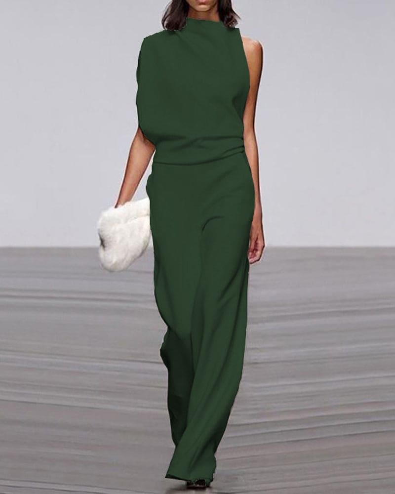 Dames Jumpsuit met Hoge Kraag en Nephals 1
