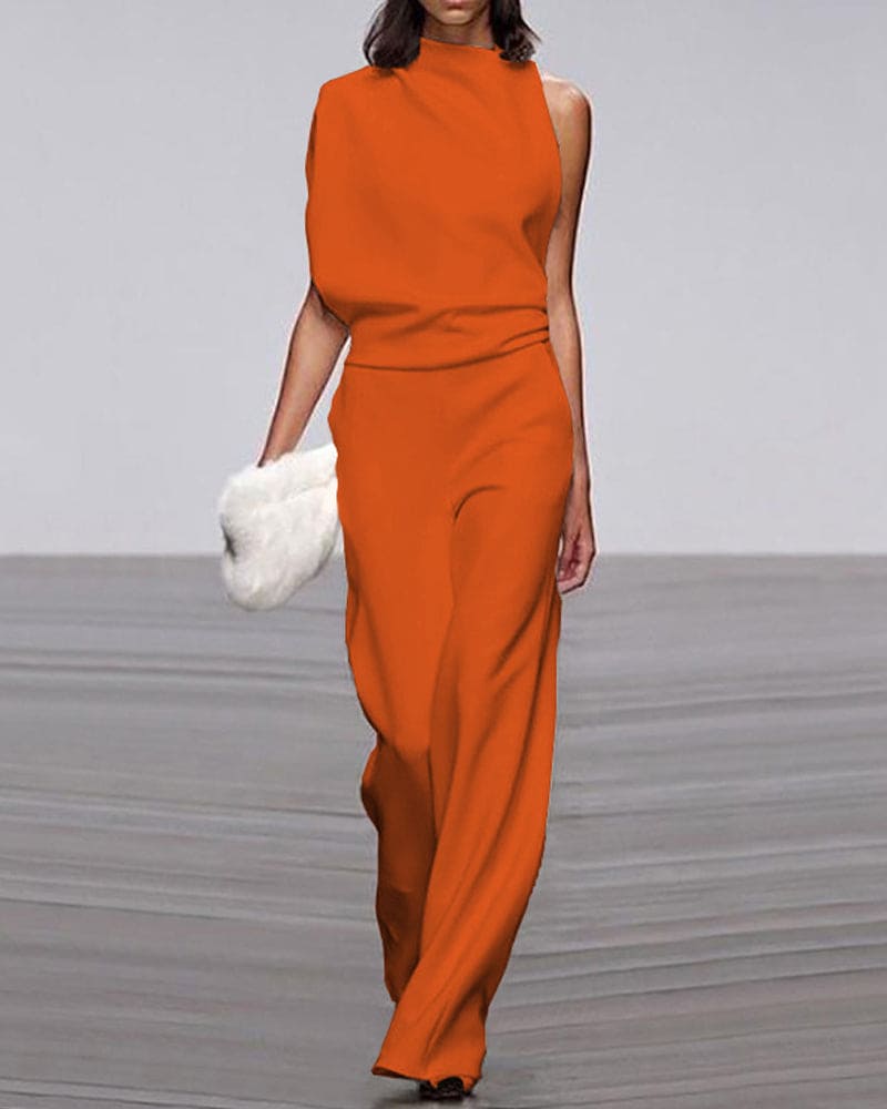Dames Jumpsuit met Hoge Kraag en Nephals 7