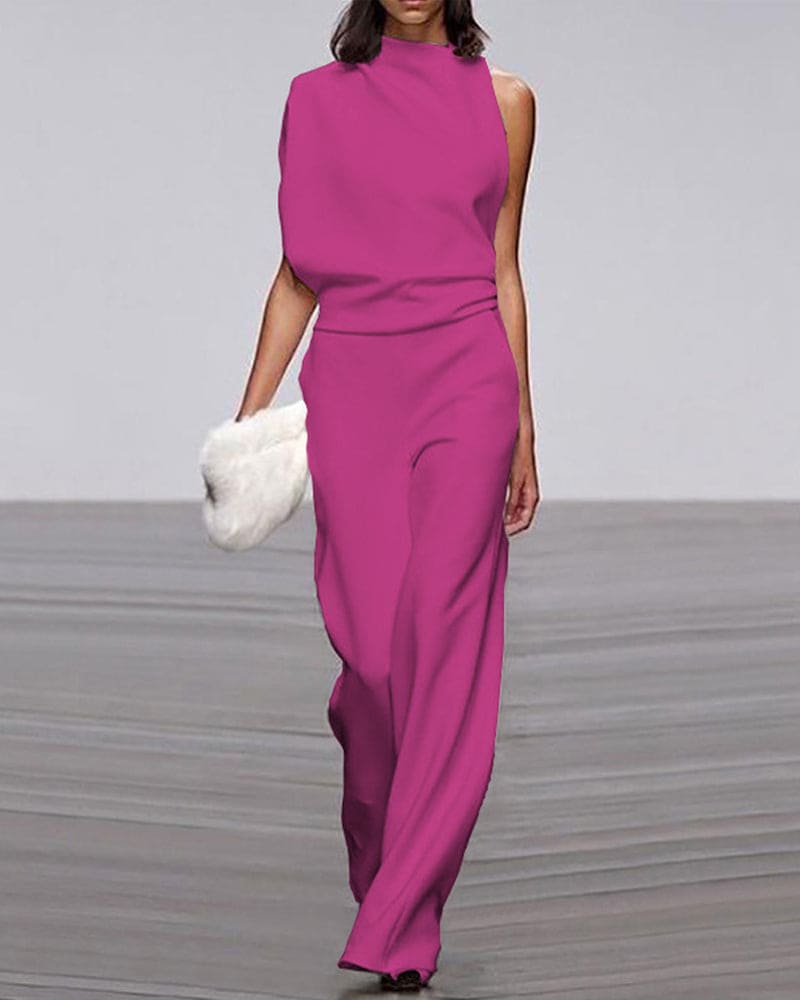 Dames Jumpsuit met Hoge Kraag en Nephals 8
